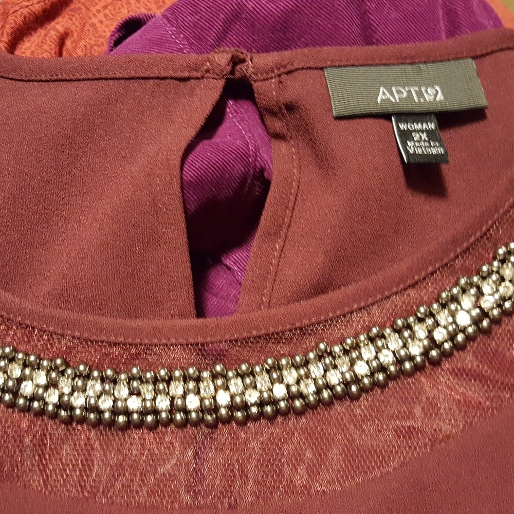 Flirty Burgandy Blouse
